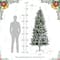 Glitzhome® 7.5ft Pre-Lit Flocked Slim Pine Artificial Christmas Tree, Warm White LED Lights